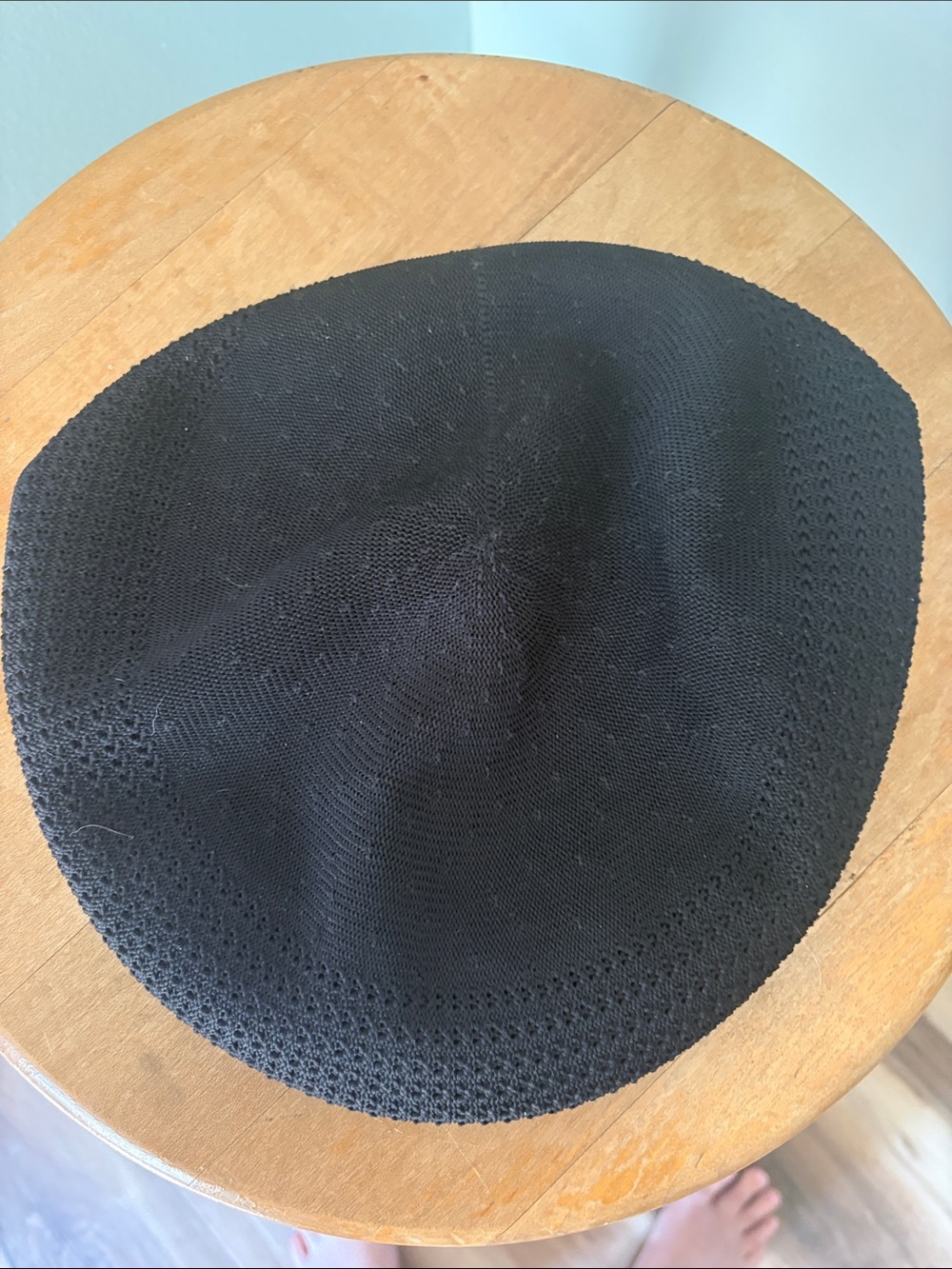 Kangol Black Knit Skullcap hat